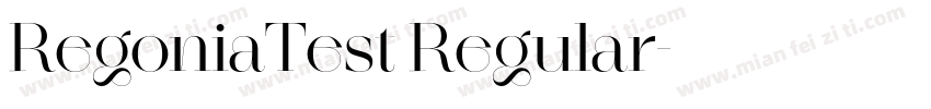 RegoniaTest Regular字体转换